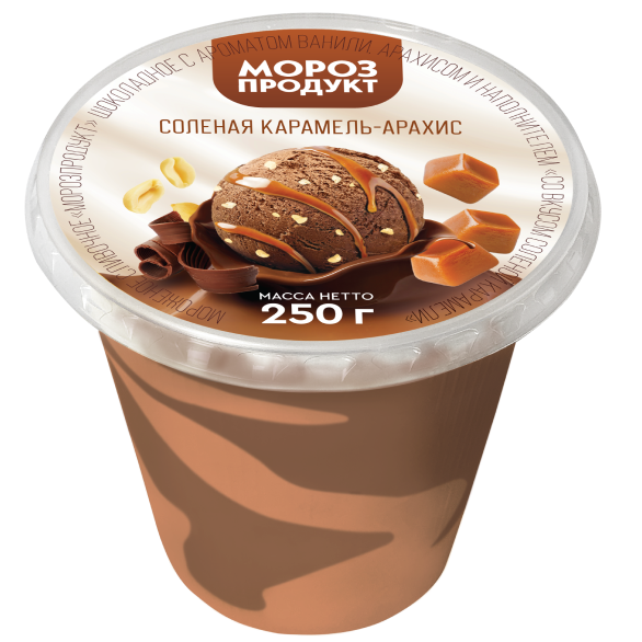 «MOROZPRODUCT» chocolate-peanut-salted caramel butter glass plastic «MOROZPRODUCT» chocolate-peanut-salted caramel butter glass plastic